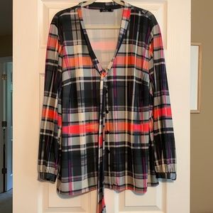 Jete 2x “plaid” top